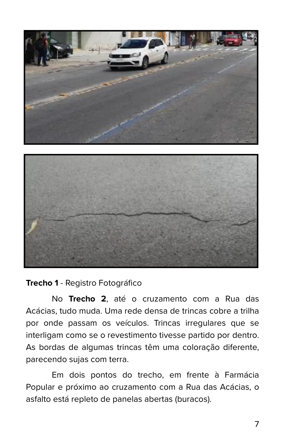 Fotos de campo e mapa